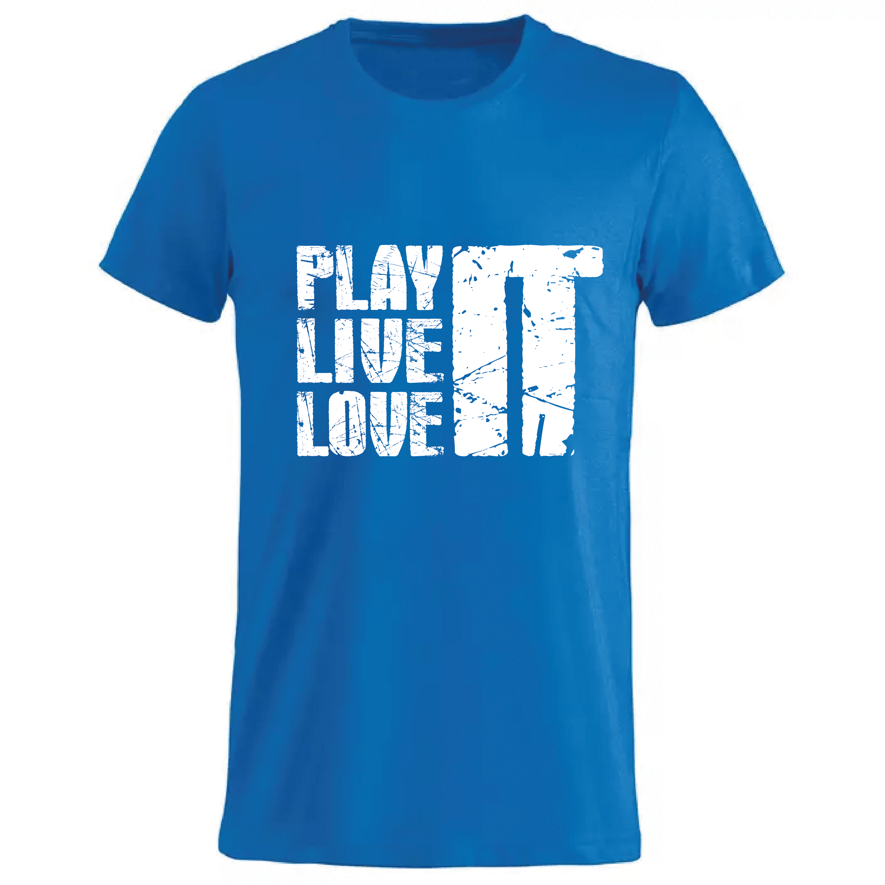 To grader kirurg Tilsvarende T-shirt med hvidt tryk “Play it, Live it, Love it” | Webshop